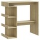 preview thumbnail 10 of 48, vidaXL Bar Table with Storage Rack 39.4"x19.7"x40" Engineered Wood - 39.4" x 19.7" x 40"