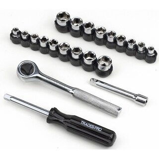 Trades Pro 21 Piece 1/4-Inch Drive Socket Set - 835133 - Bed Bath ...