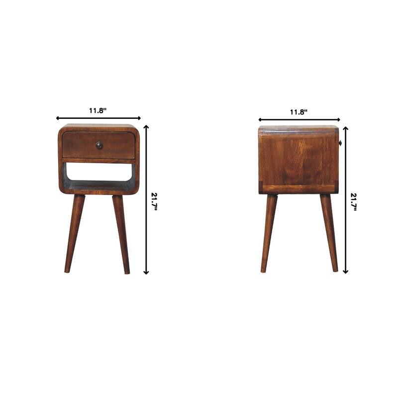 Mini Chestnut Curve Lower Bedside