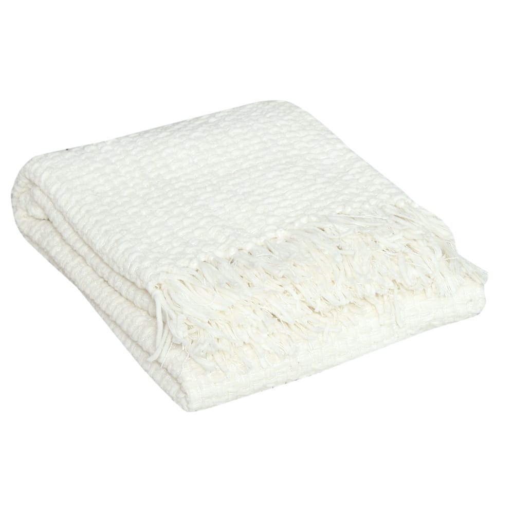 Fabstyles Chenille Basket Weave Polyester Throw Blanket