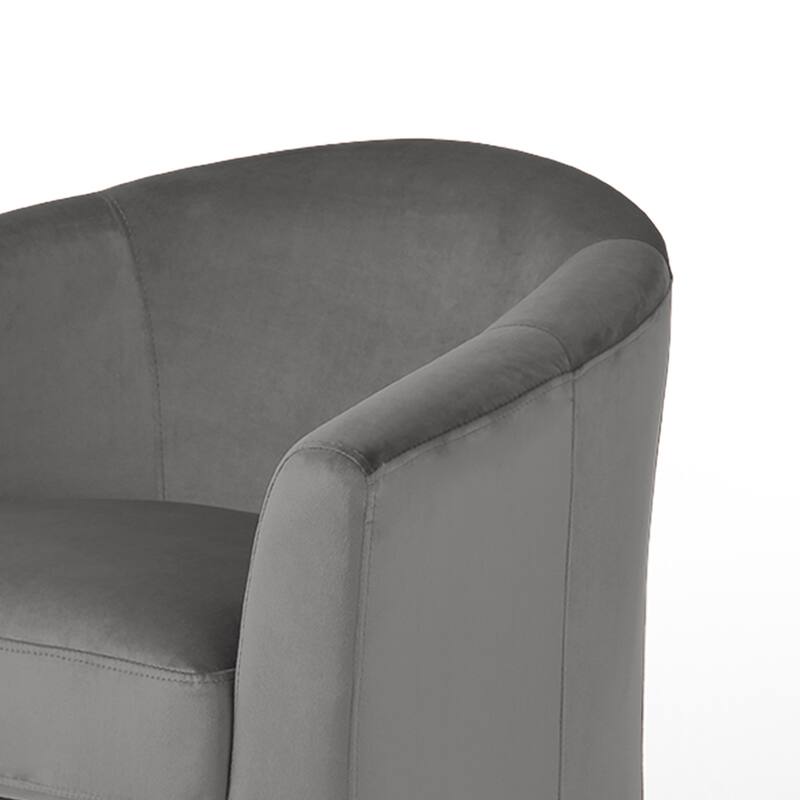 Modern Upholstered Accent Swivel Barrel Chair for Living Room