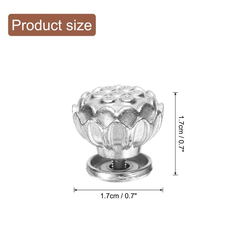 Teapot Button Lid Knobs Flower Tea Kettle Cover Handle Knobs for Teapot - Silver