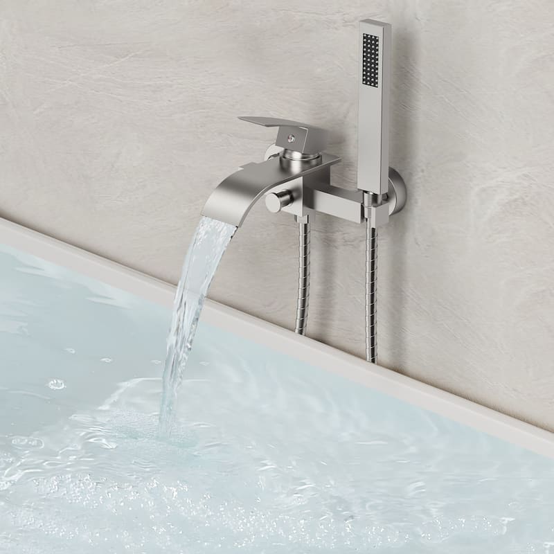 Single-Handle Wall Mount Tub Faucet with Handheld