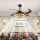 preview thumbnail 2 of 8, 42 Inches Tiffany Style Ceiling Fan with Remote - 42 Inches