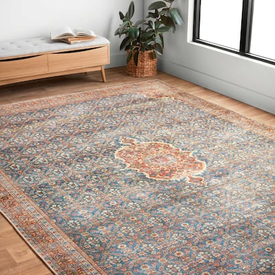 Alexander Home Victoria Bohemian Printed Vintage Border Area Rug
