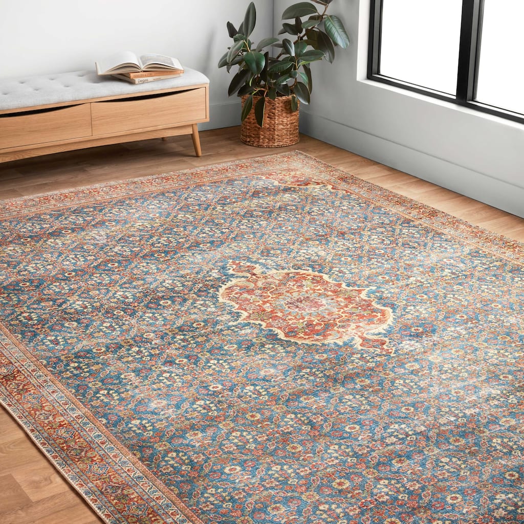 Alexander Home Victoria Bohemian Printed Vintage Border Area Rug