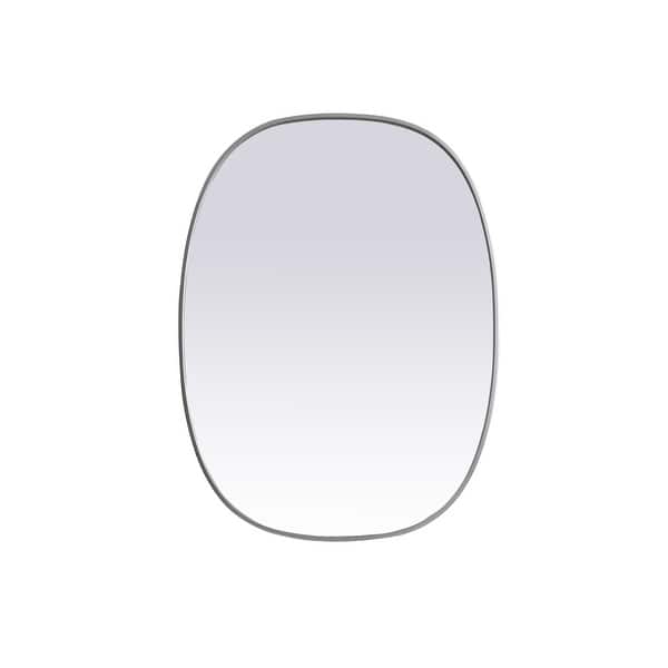 slide 2 of 11, Elegant Lighting MR2B3040 Brynn 30" W x 40" H Modern Oval Bathroom Silver