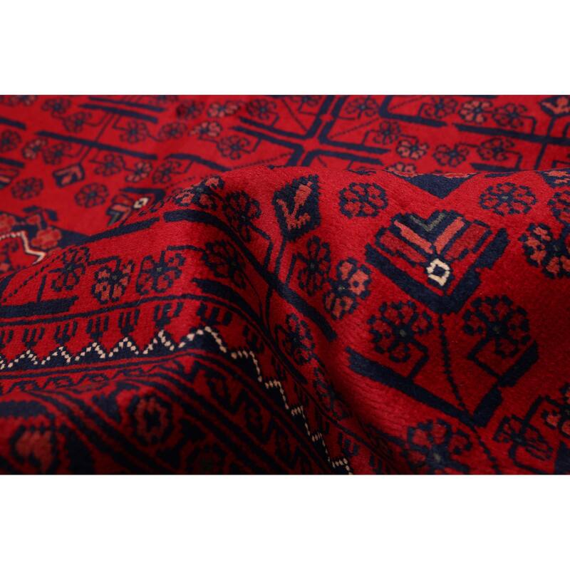 ECARPETGALLERY Hand-knotted Finest Khal Mohammadi Red Wool Rug - 6'8 x 9'8