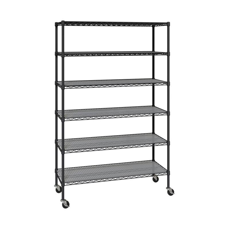 Seville Classics UltraDurable 6-Tier NSF Steel Shelving with Shelf Liners