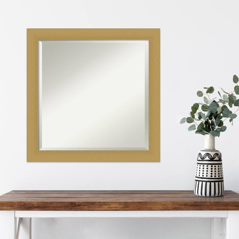 Beveled Wall Mirror - Grace Brushed Gold Frame - Grace Brushed Gold