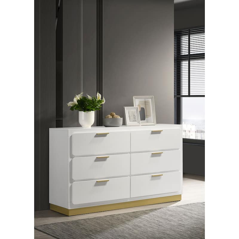 Caraway Contemporary Wood 6-drawer Dresser