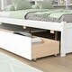 preview thumbnail 7 of 8, Full Size Wooden Daybed with Side Bookcase, Drawers