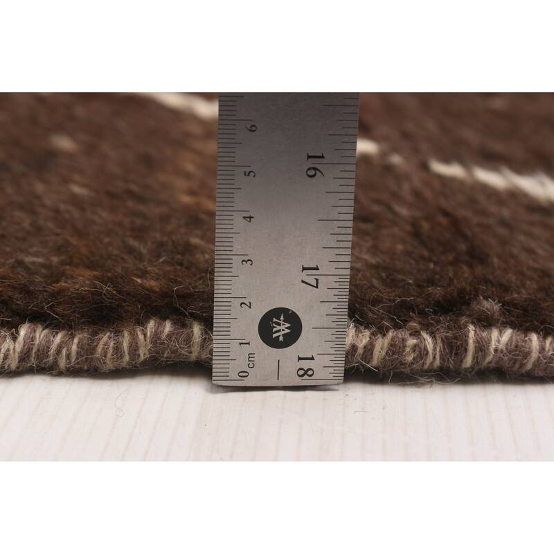 ECARPETGALLERY Hand-knotted Pak Finest Marrakesh Brown Wool Rug - 8'1 x 10'6