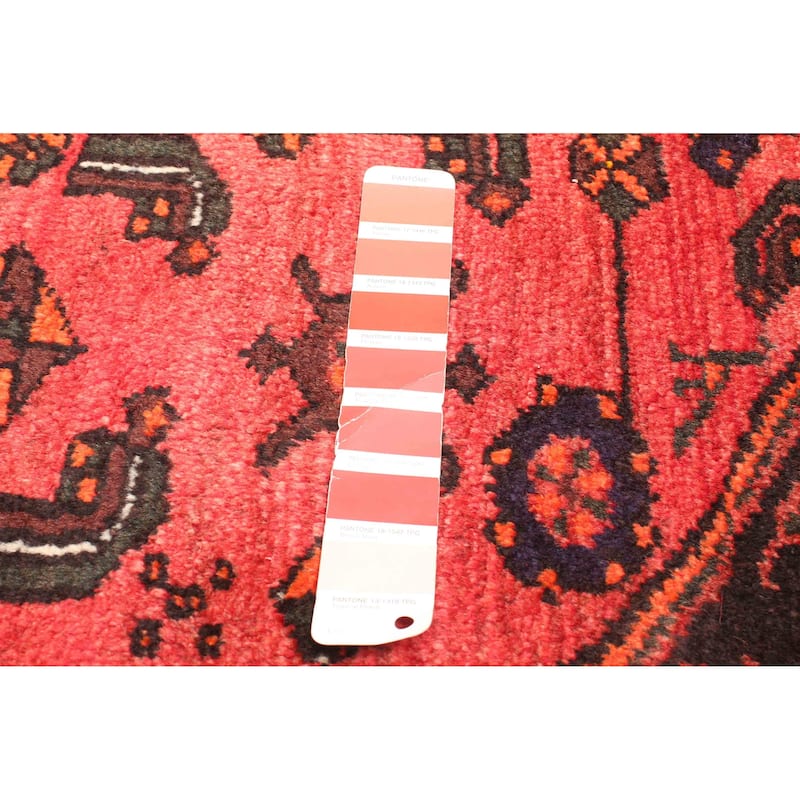 ECARPETGALLERY Hand-knotted Andelz Red Wool Rug - 4'4 x 6'6