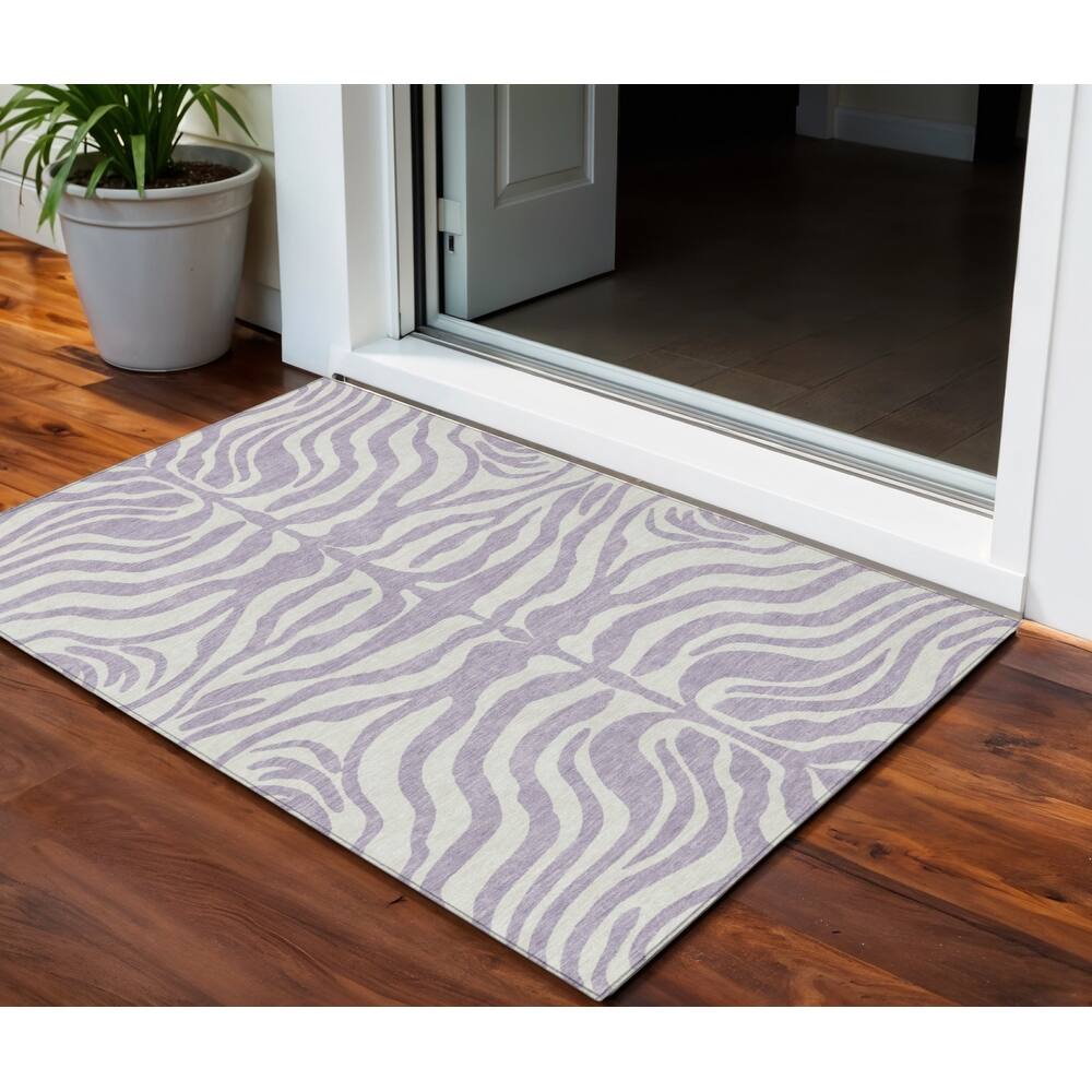 HomeRoots Animal Print Transitional Rectangle Outdoor Rug