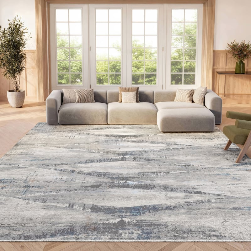 SAFAVIEH Amelia Argjentina Modern Diamond Distressed Rug