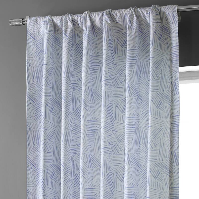 Exclusive Fabrics Textured Cotton Printed Curtains for Bedroom and Living room (1 Panel)