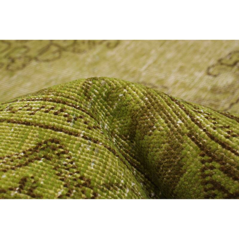 ECARPETGALLERY Hand-knotted Color Transition Lime Green Wool Rug - 8'6 x 12'0