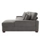 preview thumbnail 53 of 132, 118" W Corduroy L-shape Modular Sectional Sofa with Pillows
