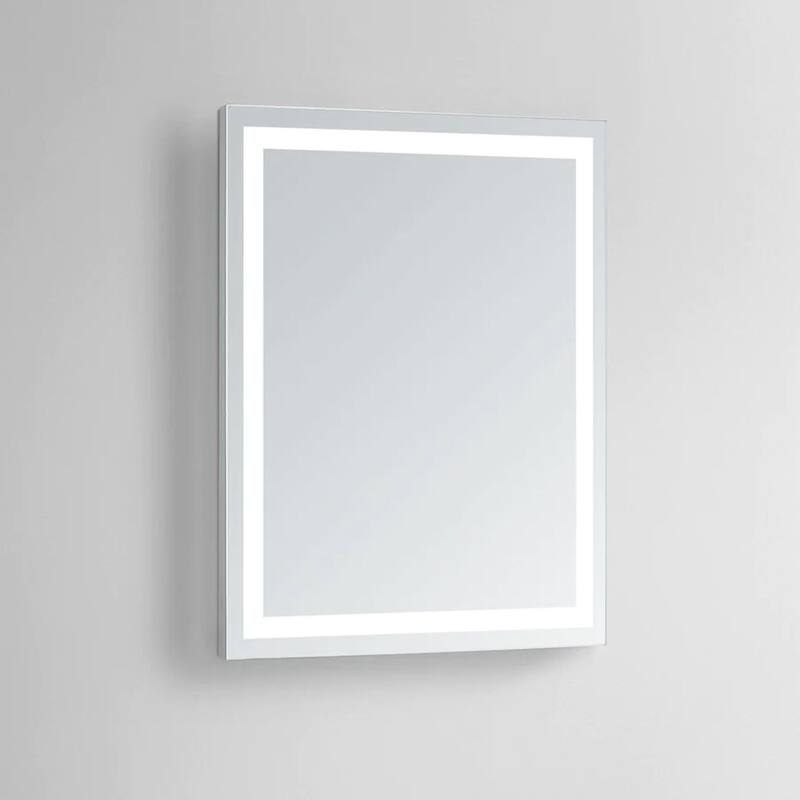 Modern Mirrors Aura Bathroom Mirror with LED Lights and Dimmer Switch - 40 x 24 in