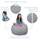 preview thumbnail 74 of 187, Kids Bean Bag Chair Cover Stuffed Animal Storage or Toy Organizer