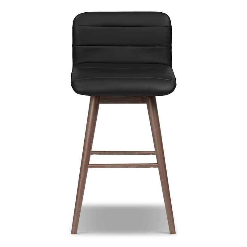 Poly & Bark Bassano Genuine Leather Swivel Counter Stool