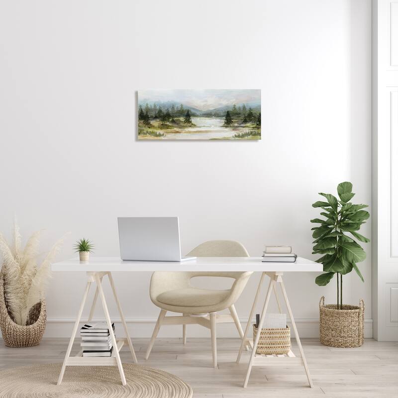 Stupell Vast Country Landscape Rural Mountains Stretched Canvas Wall Art, Design by Nina Blue