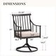 preview thumbnail 19 of 37, MAISON ARTS 7 Pieces Patio Dining Set Steel Panel Table & 6 Dining Arm Chairs