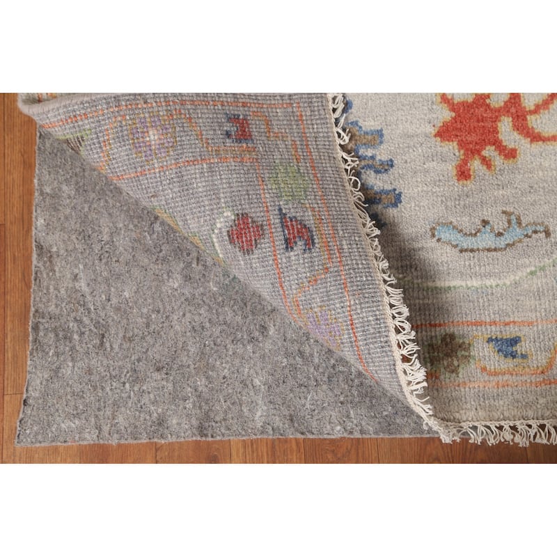 Floral Oushak Area Rug Handmade Wool Carpet - 8'0" x 9'10"