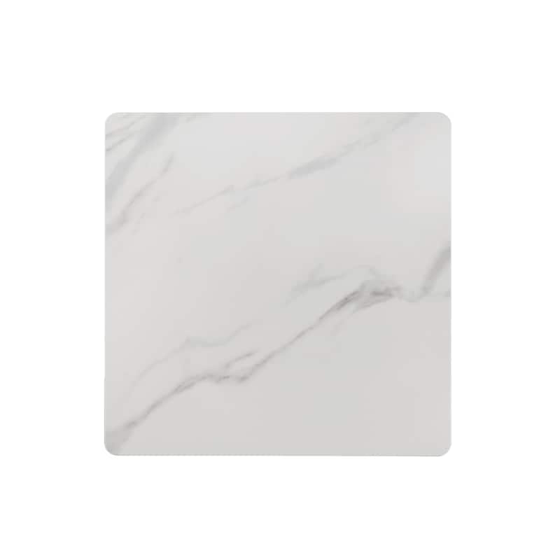 Furniture of America Kalor Modern 24-inch Black and White Sintered Stone Top Square End Table