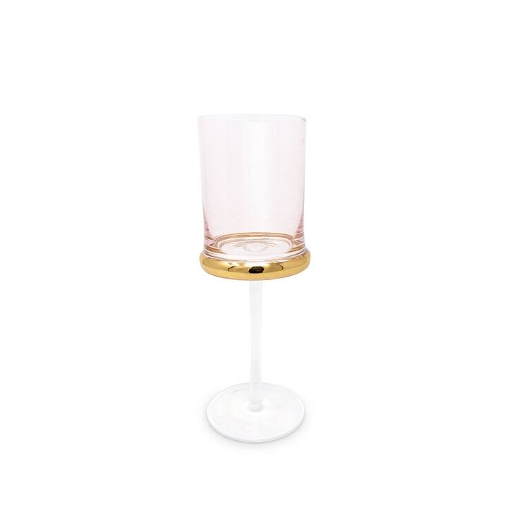 Glasses with Gold Ring, Set of 6