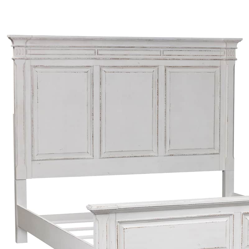The Gray Barn Abbey Park Weathered Brown & Antique White King Panel Headboard