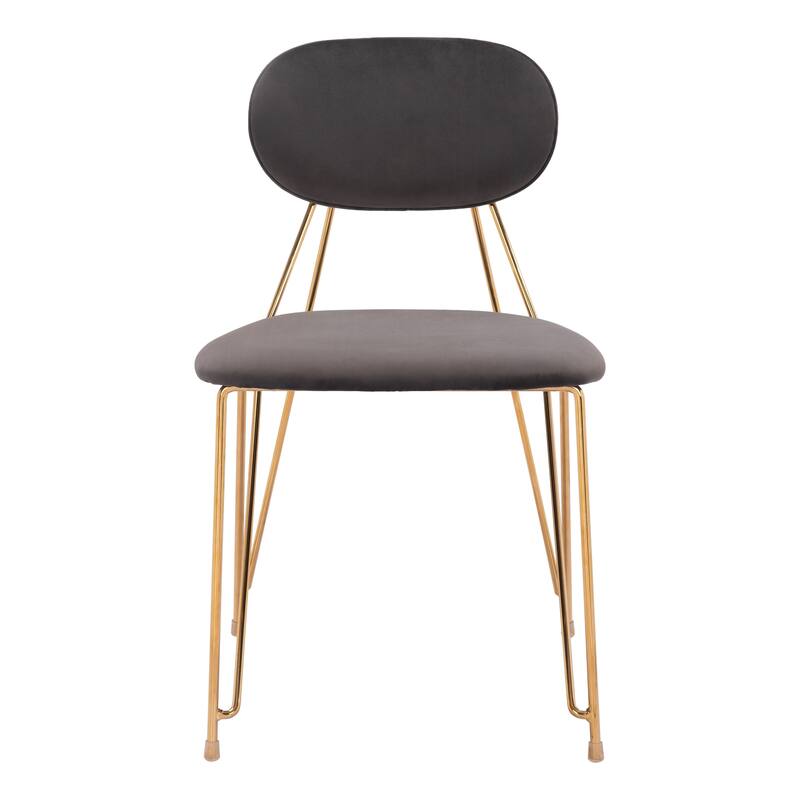 Georges Dining Chair Gray & Gold
