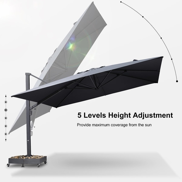 PURPLE LEAF Extra Large Premium Patio Cantilever Offset