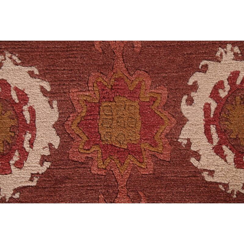 Nepalese Vegetable Dye Oriental Area Rug Hand-knotted Wool Carpet - 5'0" x 8'6"