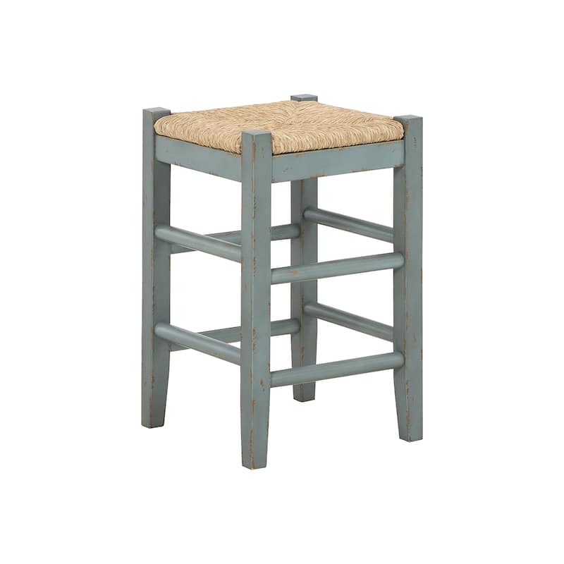 Ashley Furniture Mirimyn Teal Stool (Set of 2) - 15"W x 15"D x 24"H