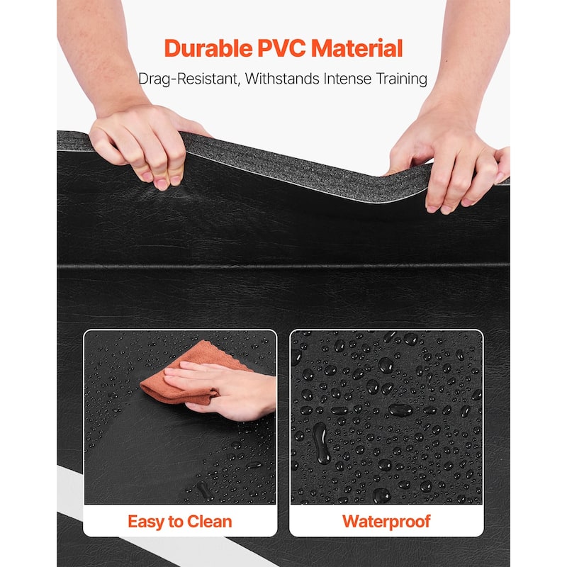 10x10 ft Wrestling Mat, Thick PVC Roll-Up for Home Gym Workouts - 120” x 120” x 1.2”