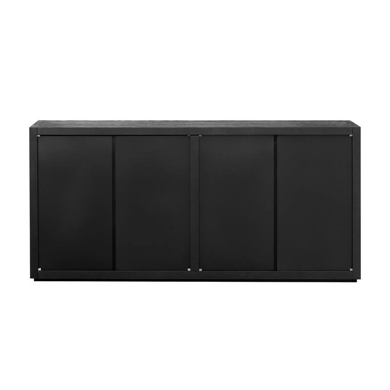 63" Ash Veneer Four-Door Buffet/Sideboard for Hallway, Entryway, Living Room