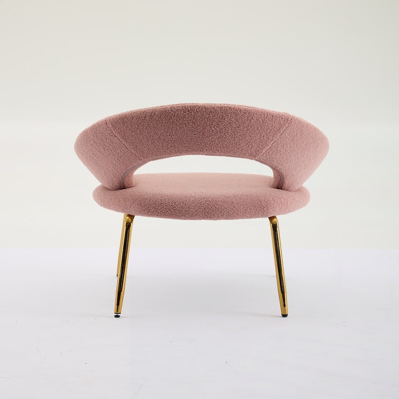 Set of 1 Teddy Fabric Dining Chairs