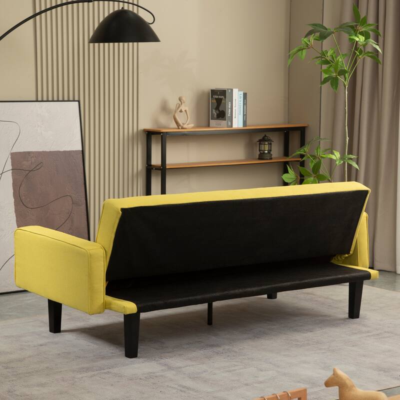 Futon Sofa Bed Convertible Couch Bed with Armrests