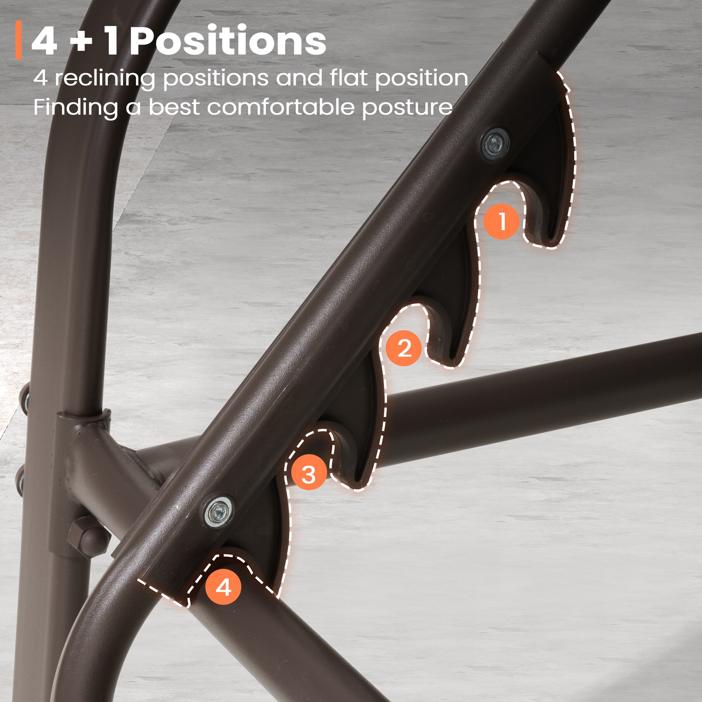 Adjustable Outdoor Patio Chaise Lounge Chair with Cushion for Relaxation-image