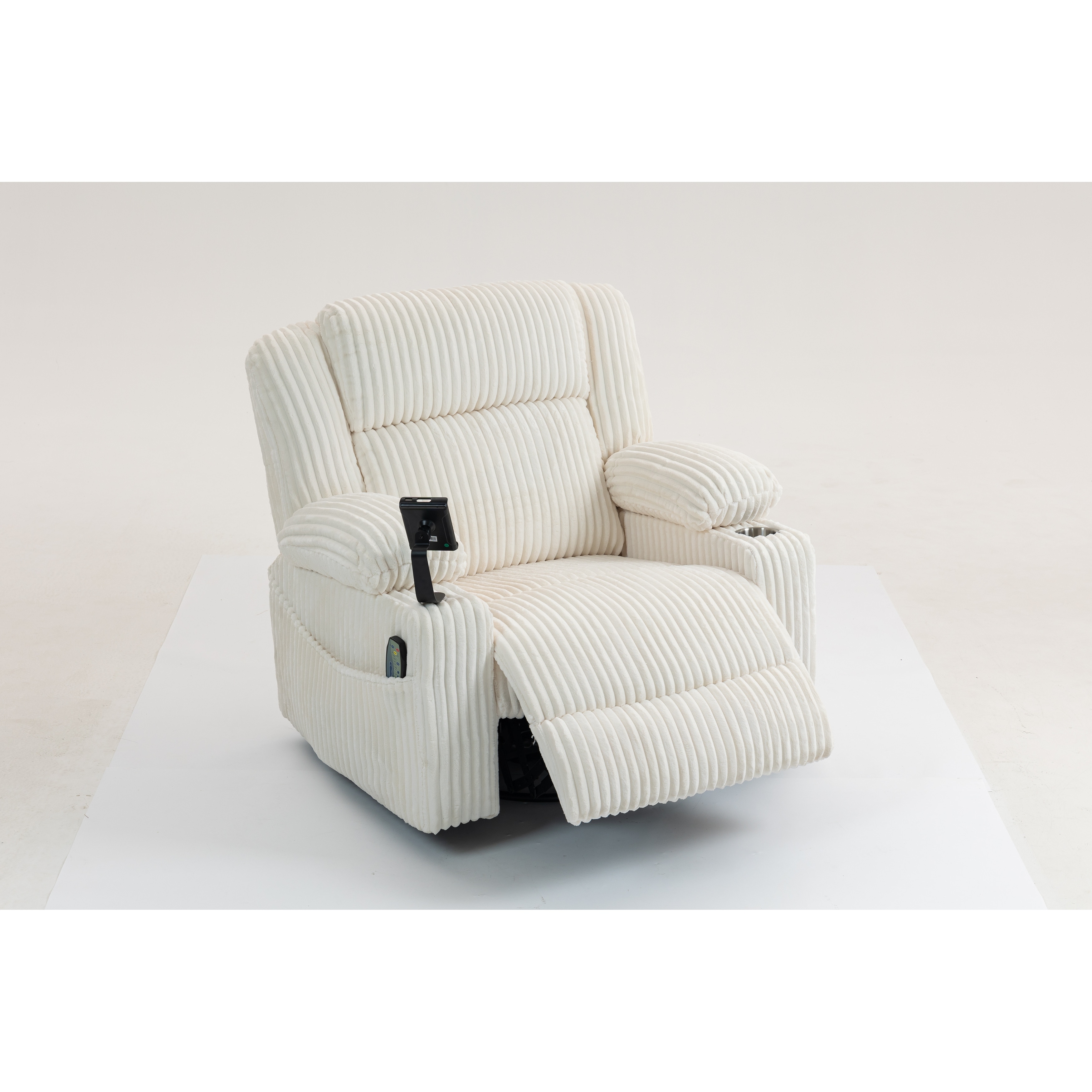 Power Swivel Rocker Recliner Chair for Adults with Massgae and Heat, USB and Type-C Charging Port, Infinite Position
