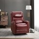 preview thumbnail 23 of 53, Fiacro 30.31''Wide Genuine Leather Swivel Rocker Recliner BURGUNDY