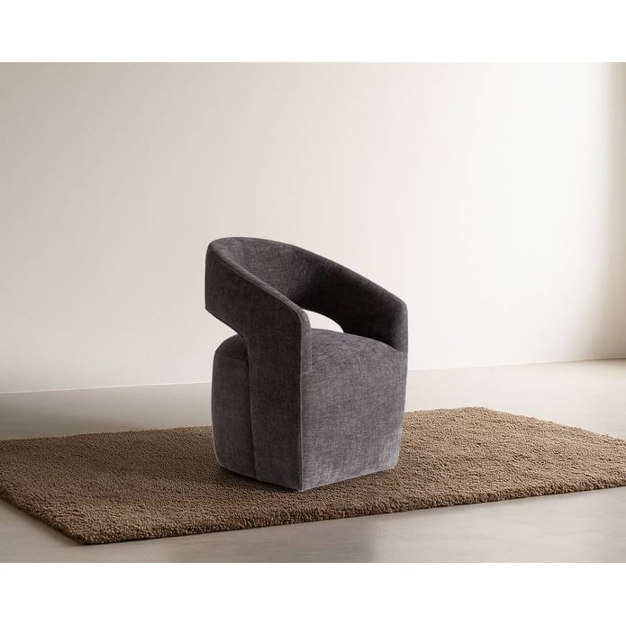 Modrest Angie Modern Dark Grey Fabric Accent Chair