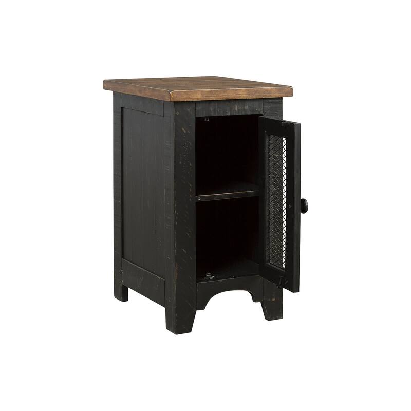 Valebeck Black/Brown Casual Chair Side End Table