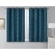 preview thumbnail 8 of 38, HLC.me Lattice Flocked 100% Complete Blackout Thermal Insulated Window Curtain Grommet Panels - Set of 2