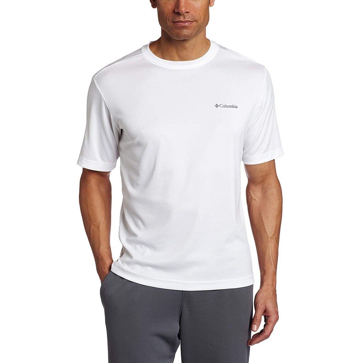 Shop Columbia White Mens Size Xl Meeker Peak Short Sleeve Crew T