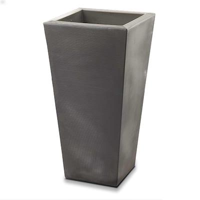 Bowery Indoor Outdoor Square Tall Plant Pot with Sand Cavity