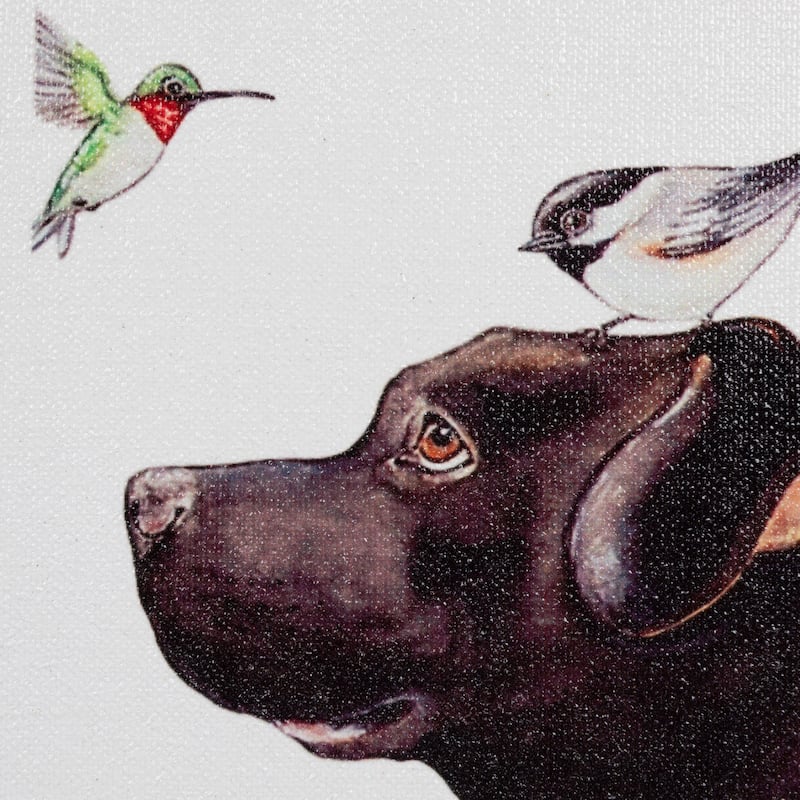 Birds & Dog Framed Wall Décor - 25" x 11"