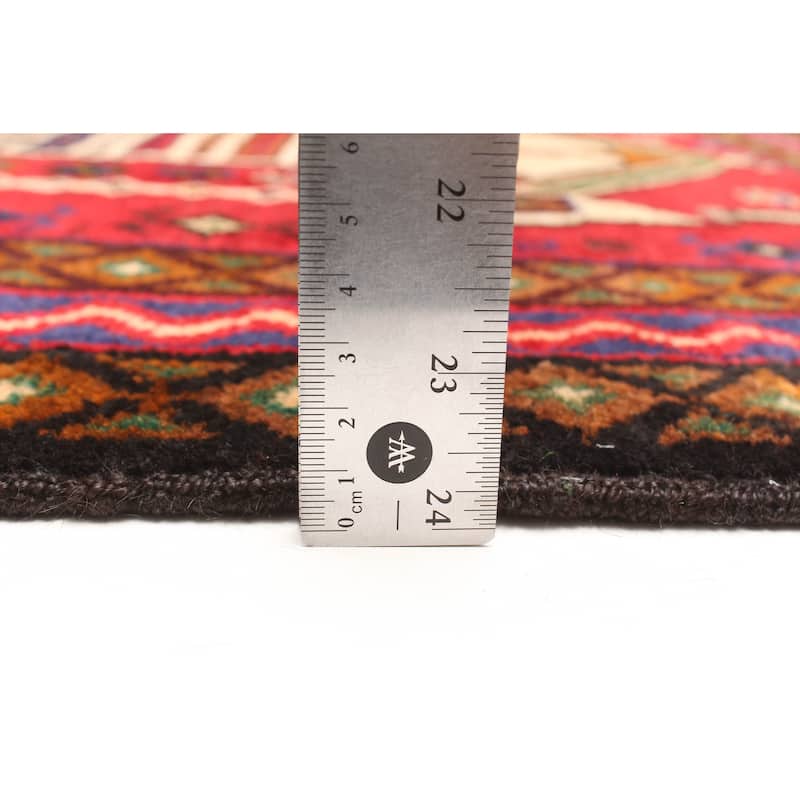 ECARPETGALLERY Hand-knotted Teimani Red Wool Rug - 2'9 x 5'0